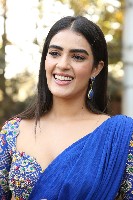 Kavya Thapar Blue Saree Photos
